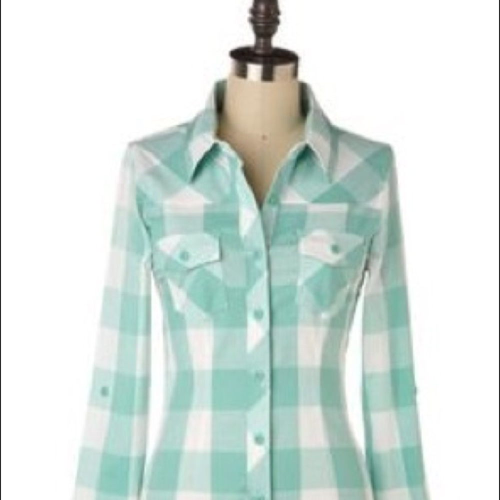 Mint button-down